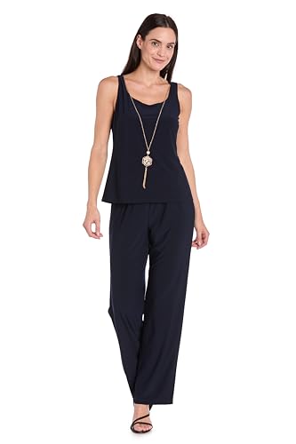 3-Piece Embroidered Sequin Mesh Jacket Pull-On Wide-Leg Pant & Necklace Set - Elegant Evening Outfit2