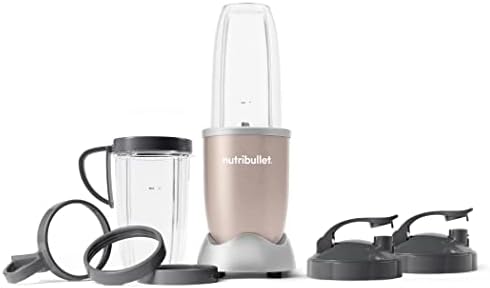 NutriBullet Pro - 13-Piece High-Speed Blender/Mixer System with Hardcover Recipe Book Included (900 Watts) Champagne, Standard