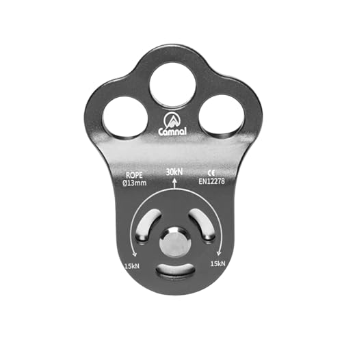 Amagogo Rock Climbing Pulley Aluminum Rope Pulley Portable Heavy Duty Lifting Pulley Hardware for Outdoor Activities Caving Equipment