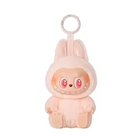 Xinbalove Labubu Keychain, Cute Kawaii Plush Monsters Labubu Home Decoration, Car Key Purse Backpack Hanging Pendant Gifts, Cartoon Bag Key Ring Accessories Pink