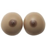 揺れる 柔らかさ シリコンバスト 自然な一体感 粘着 貼付 式 人工乳房 バスト補正 左右 2個 偽のおっぱい ロールプレイ用 乳房切除術 偽娘 おっぱい 選べるサイズ (Color : サンタン, Size : 14XL 6000g)