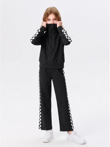 Image of Haloumoning Girls Sweatsuit 2 Piece Zip Long Sleeve Sweat Outfits