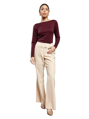 Image of ATHENA LIFESTYLE Purple Regular Sleeves Solid Casual Top