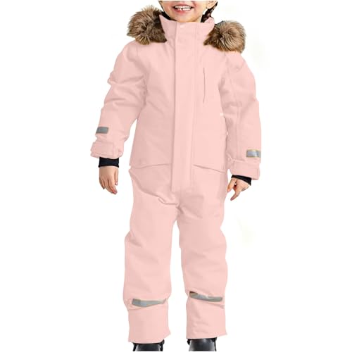 Combinaison de neige pour filles et garçons - Combinaison de ski thermique - Combinaison d'hiver chaude et coupe-vent avec capuche amovible - Combinaisons de...