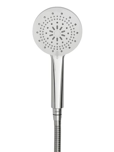 Triton Showers Shower Head | Olivia | Water | 5 Setting Spray | High Pressure Shower Heads | Universal | Chrome | Head Set | Shower Accessories