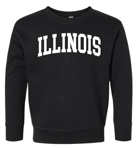 Wild Bobby State of Illinois College Style Fashion Unisex Crewneck Sweatshirt