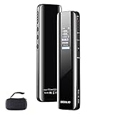 DEXILIO 64GB Digital Voice Recorder for Lectures Meetings - 3072kbps Voice Activated Recording Device Audio Recorder with Playback,MP3 Player,Password,Carry Case