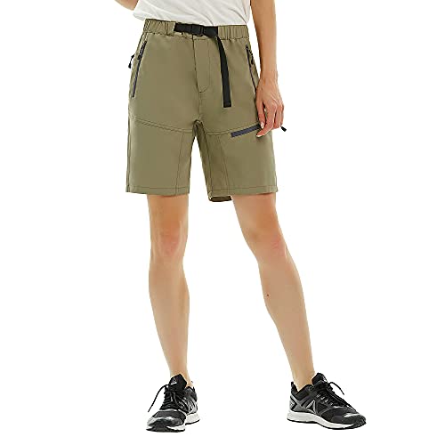 apollo walker Damen Wander-Shorts, schnelltrocknend, LSF 50+, leichte Bermuda Cargo Short Outdoor Angeln Camping Reisen - Grün - Klein Cover