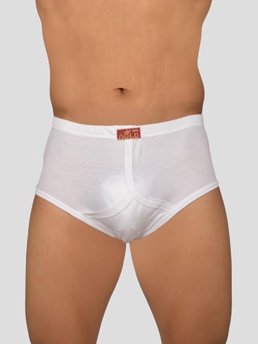 Image of VIP Gold Men Solid White Pure Cotton Briefs
