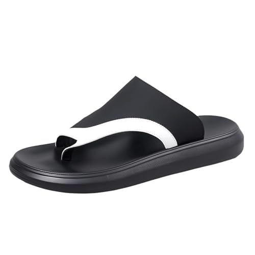 Comfy Open Toe Orthopedic Slippers, Stylish Breathable Non-slip Slip-On Bunion Corrector Sandals for Men, Black and Outdoor Open Toe Beach Flip Flops, for Papa Husband, Big Toes Bent Toes