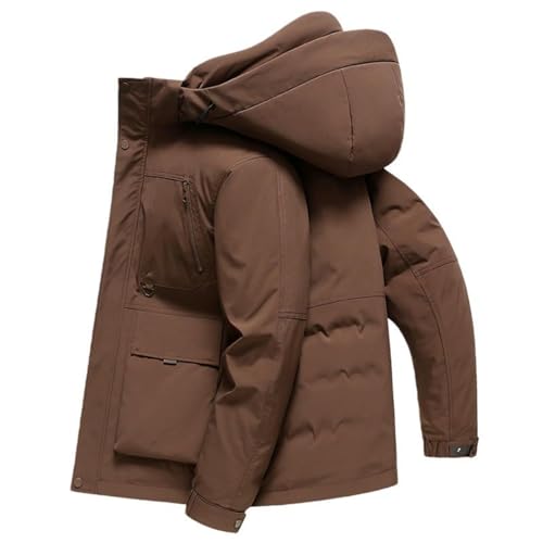 Parka d'hiver à capuche homme veste style de travail doudoune chaude