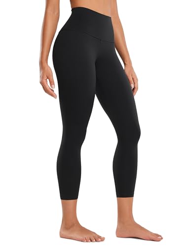 CRZ YOGA Womens Butterluxe High Waisted Lounge Legging 23 Inches - Workout Leggings Buttery Soft Capris Yoga Pants Black Medium