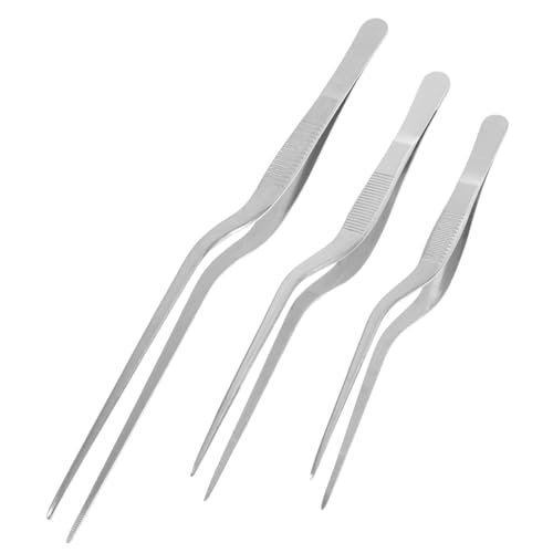 Cabilock 3piezas Pinzas De Acero Inoxidable Para Alimentos Pinzas Metálicas Para Cocina Para Servir Comida Eventos
