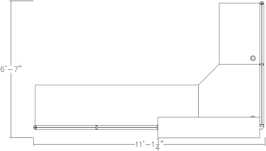 L-Shaped Glass Reception Cubicle | Reception Desk with Storage | Transaction Counter | Emerald Cubicle Collection | 6x11x52"H | White : Office Products