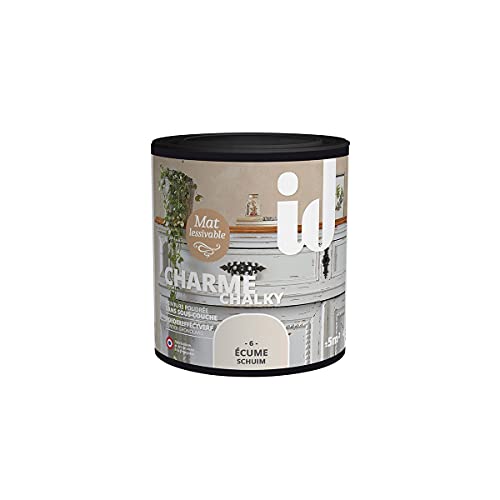 Peinture meubles et boiseries CHARME 500ML ECUME - ID Paris
