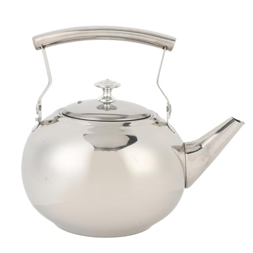 aqxreight Bouilloire à thé en Acier Inoxydable avec Sifflet et Cuisinière Fine, Conception Sûre pour la Cuisine Domestique et la Marmite de Camping (1,5L/1500ml)