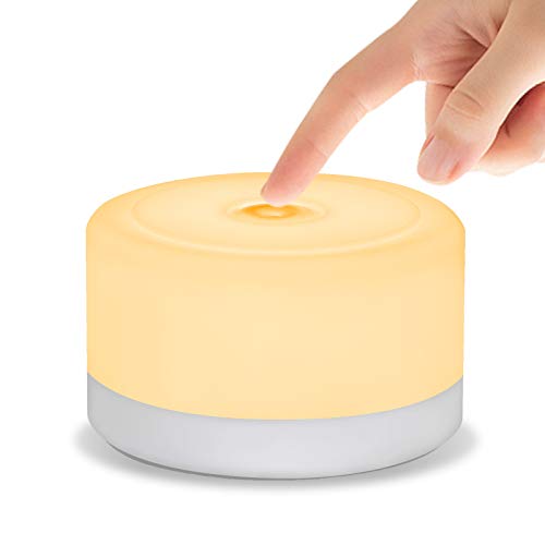 LEDGLE ミニ ベッドサイドランプ LED 間接照明 ナイトライト USB充電式 マグネット 磁石付き タッチセンサー 室内照明用 足元ライト 目に優しい 省エネ ホワイト