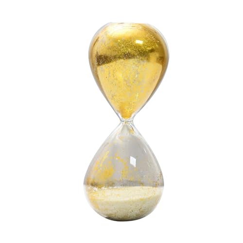 Sablier en verre borosilicate épais objet design doré maison