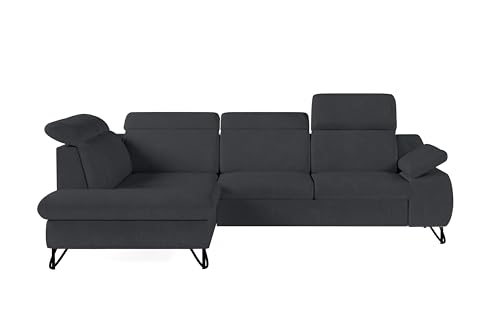 Il divano angolare a forma di L con funzione di letto ti offre uno spazio di relax confortevole, trasformabile in un divano letto, oltre a uno spazio di archiviazione aggiuntivo grazie al suo vano integrato.