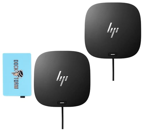 HP USB-C Dock G5-11-in-1 Adapter for Both USB-C and Thunderbolt-Enabled Laptops, PCs, Notebooks - Single Cable for Charging, Networking, or Data Transfers Bundle with Dockztorm Hub 2-Pack