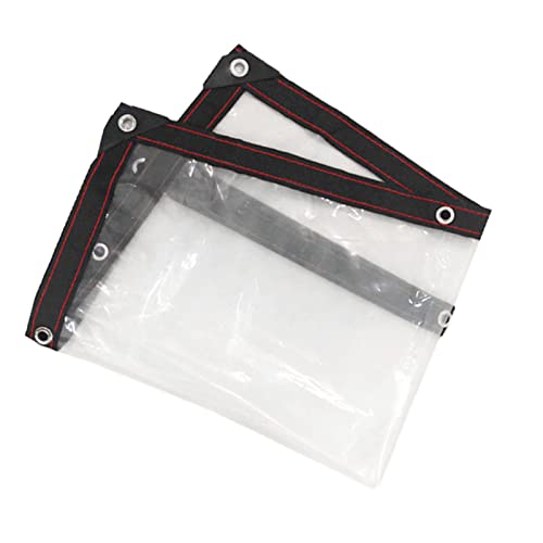 Lona de plástico transparente gruesa y resistente con ojales reforzados para exterior 6