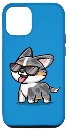 Funny Cool Kawaii Kids Sunglasses Blue Merle Corgi Dog Lover �X�}�z�P�[�X iPhone 12/12 Pro �p