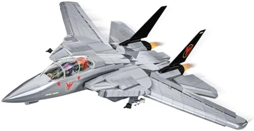 COBI Grumman F-14 Tomcat TOP Gun™, Maßstab 1:48, 869 Teile, 2 Figuren | Bedruckt, bewegliche Flügel mit variabler Geometrie, einziehbares Fahrwerk, Bewaffnung, Sockel, Hergestellt