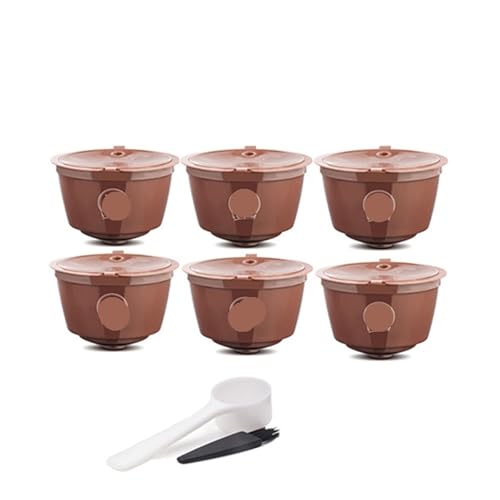 Cápsulas Reutilizables Icafilas Compatibles Con Filtros De Café Nescafé Dolce Gusto, Cestas Rellenables Dolci Gusto.(6pcs Brown)