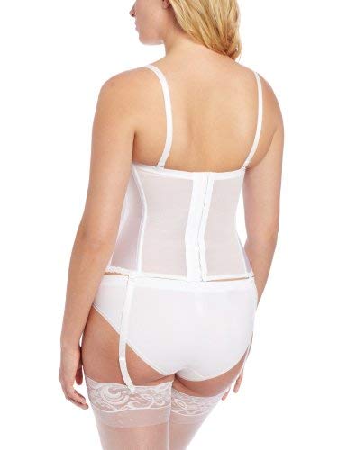 Carnival Womens Full Figure Tuxedo Torsolette, White, 40DDD