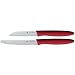 Produktbild WMF Messerset 2-teilig mit Brötchenmesser/ Brotzeitmesser und Gemüsemesser, Spezialklingenstahl, Griffe aus Kunststoff, rot