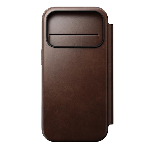 Nomad Modern Leather Folio iPhone 17 Pro Rustic Brown H.