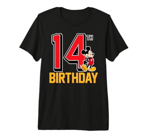T-shirt Mickey Disney 14 ans coupe premium standard textile doux