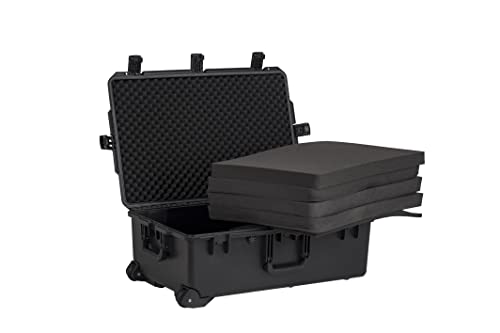 Meijia Portable All Weather Waterproof Camera Case,Customizable Fit Foam With Rolling Wheels And Retractable Pull Handle,31.3"X20.3"X12.25" #TOP1