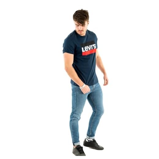 Levi's Sportswear Logo Graphic Camiseta Hombre, Dress Blues, M