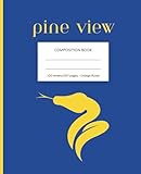 Pine View Composition Book Blue and Gold: College Ruled notebook