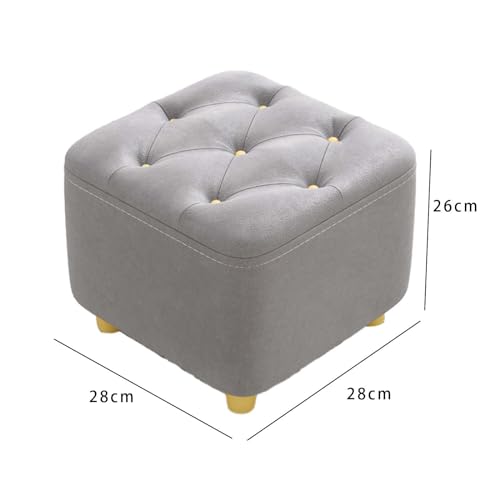Ottoman carré gris : la solution gain de place et assise stable - 4