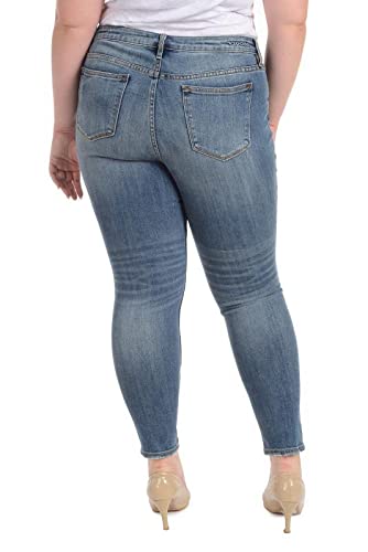 VIGOSS Jagger Skinny (Plus Size) - Destructed Medium Wash3