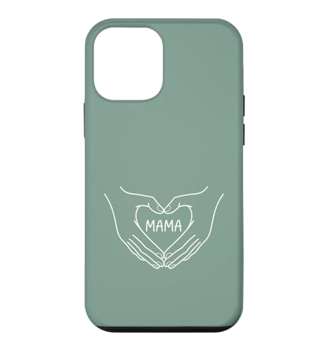 �r���e�[�W�O���[�� - Mama Heart Hands �~�j�}���X�g���C���A�[�g �� �X�}�z�P�[�X iPhone 12 mini �p