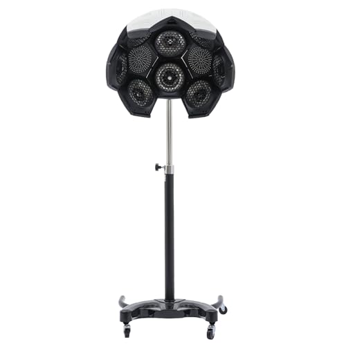 ZENGRICE Dryhauben,Trockenhaube,SalonTrockner ,Multifunktionale Höhenverstellbarer Stehender mit rollden Rädern,Wind Disc Struktur,Display-Bildschirm,für Haarpflege,Haarstyling,Haarfärbung