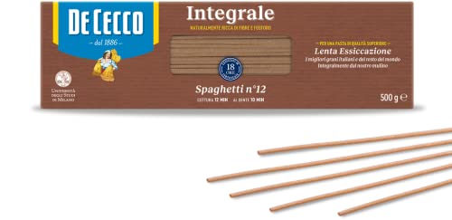 De Cecco Spaghetti Integrali 500 gr [Pacco da 5 Pezzi]