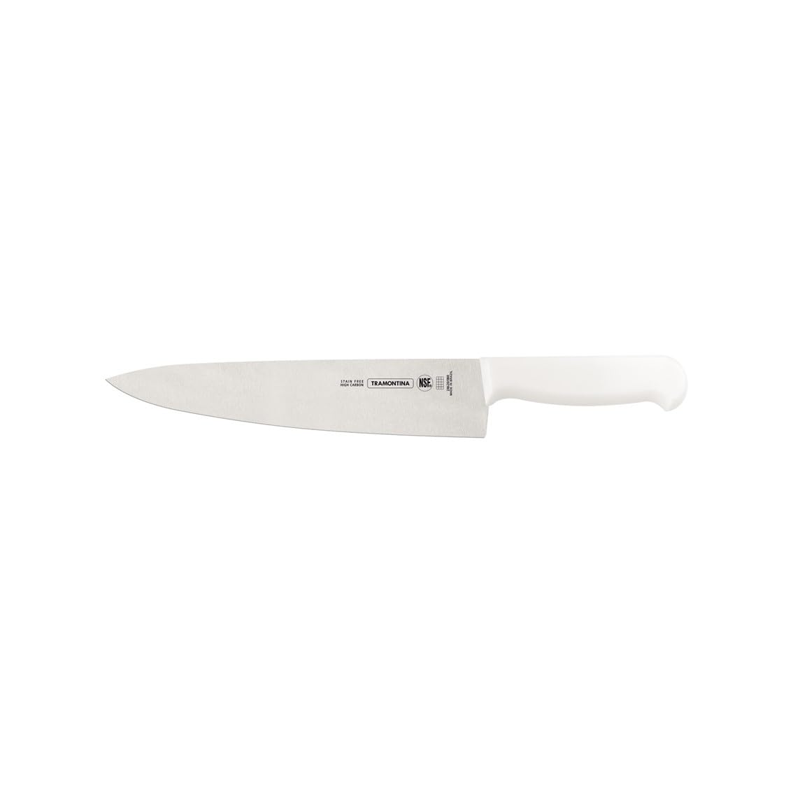 Tramontina Professional 10 Inches Meat Knife with Stainless Steel Blade and White Polypropylene Handle with Antimicrobial Protection