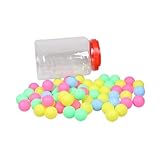 TOBBOMEY 100pcs Seamless Table Tennis for Party Games Raffles and Events Bright Mixed Color Entertainment for Ktv and Celebrations