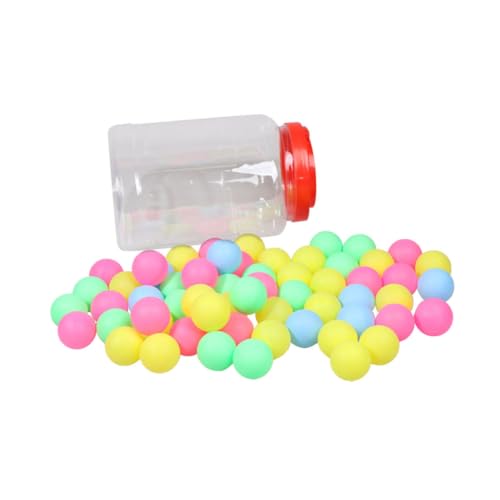 TOBBOMEY 100pcs Seamless Table Tennis for Party Games Raffles and Events Bright Mixed Color Entertainment for Ktv and Celebrations
