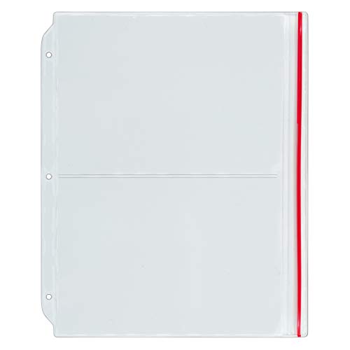 StoreSMART - Multi-Pocket Zipper Binder Page for Crafting & Knitting Supplies – 2 Pocket – 10 Pack – CRFT600-2-10