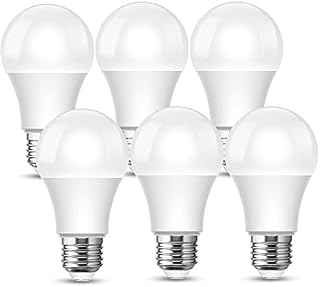 E27 Edison Screw Light Bulbs 100W Equivalent, JandCase 13W A60 E27 Light Bulbs Frosted, Equal to 100W Incandescent Bulb, 1200LM, Warm White 3000K, E27 Energy Saving Light Bulb, Non-Dimmable, Pack of 6