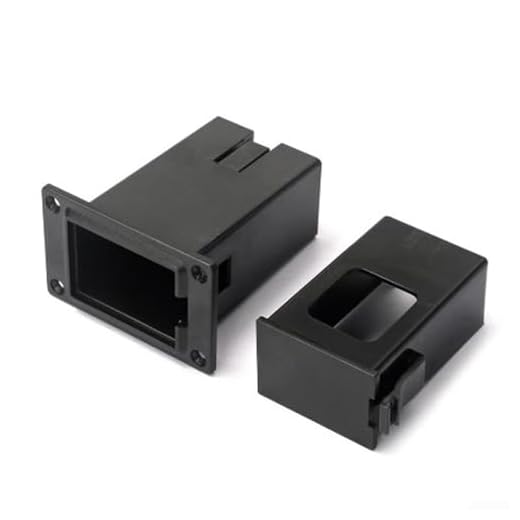 Compartimento de caja de batería de 9 V para guitarra acústica y pastilla de bajo, caja de repuesto de plástico sin cableado interno, múltiples Si(B)