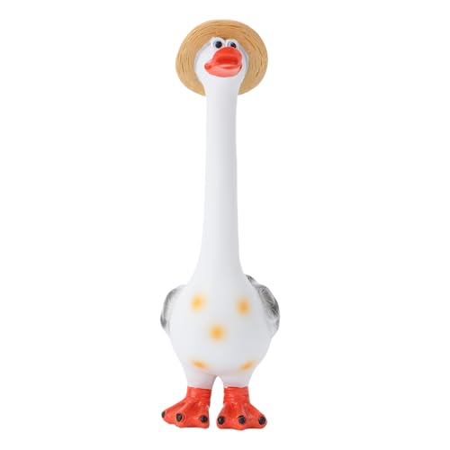 Aramox Ona Decorativa in Resina, Statua del Giardino Meteorologico, Figurina Compatta per Casa o Giardino, Spazi Interni Ed Esterni Ideali, Adorabile Scultura D'oca a Collo Lungo