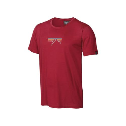 T-shirt Ivanhoe Ceasar en pure laine mérinos extra fine rouge homme