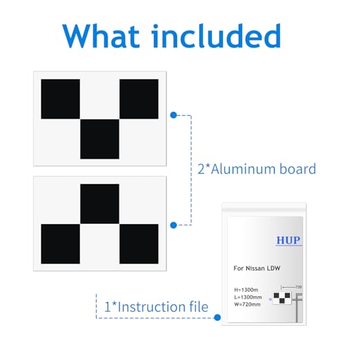 HUPILAN LDW ADAS Calibration Tool Static Front Windshield Camera Aiming Targets Aluminum Pattern Boards Compatible with Nissan