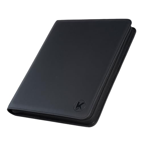 KUOOKING 1408+ Pockets Trading Card Binder, 16-Pocket Card Ablum Compatible with MTG,Sports Cards & Other Standard Size Trading Card (Black)